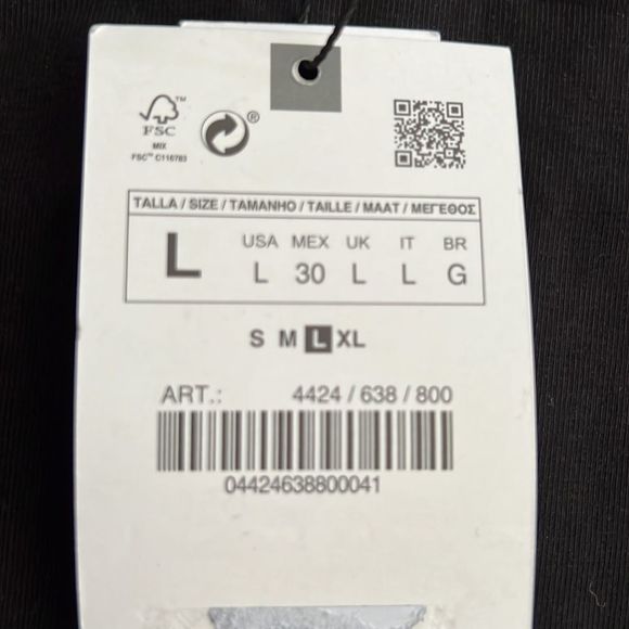 ZARA Women | Black | MOCK NECK TOP - Picture 8 of 8